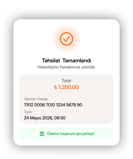 Tahsilat Tamamlandı